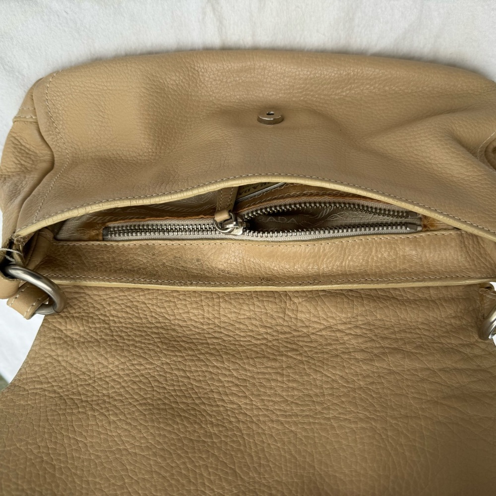 π―% Authentic Vintage Prada Small Shoulder Bag Nude w COA - Picture 12 of 16